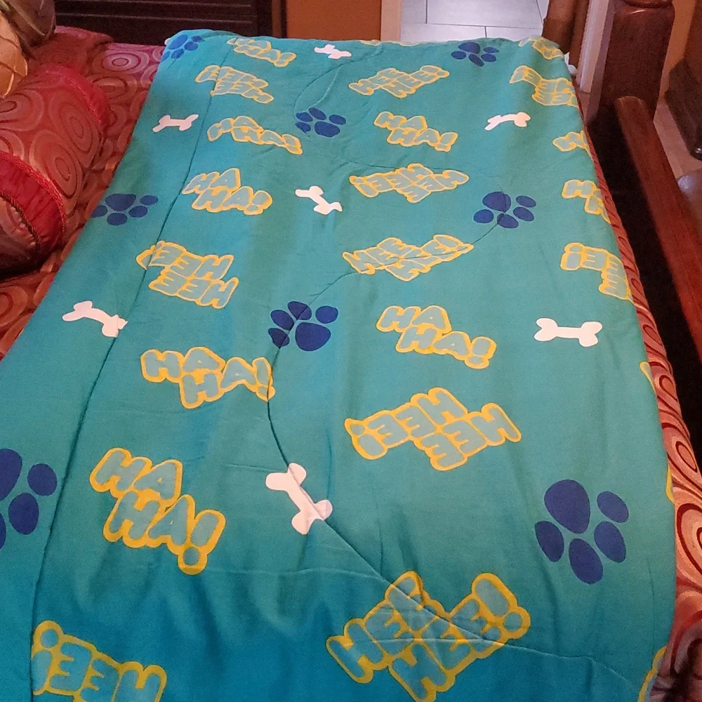 Vintage ? Scooby Doo & Shaggy Twin Bed Comforter Quilted & Reversible USA Kids